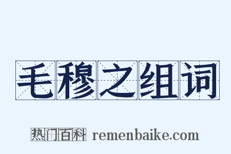 毛穆之组词是什么意思的图片